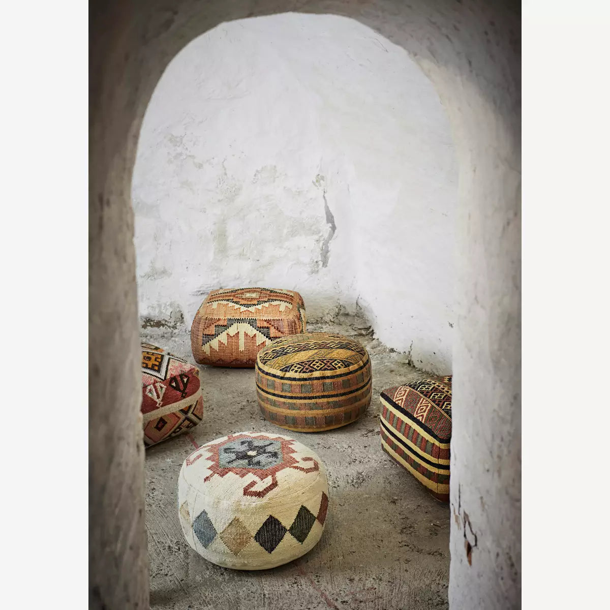 Pouf - Handgemacht aus recycelter Baumwolle