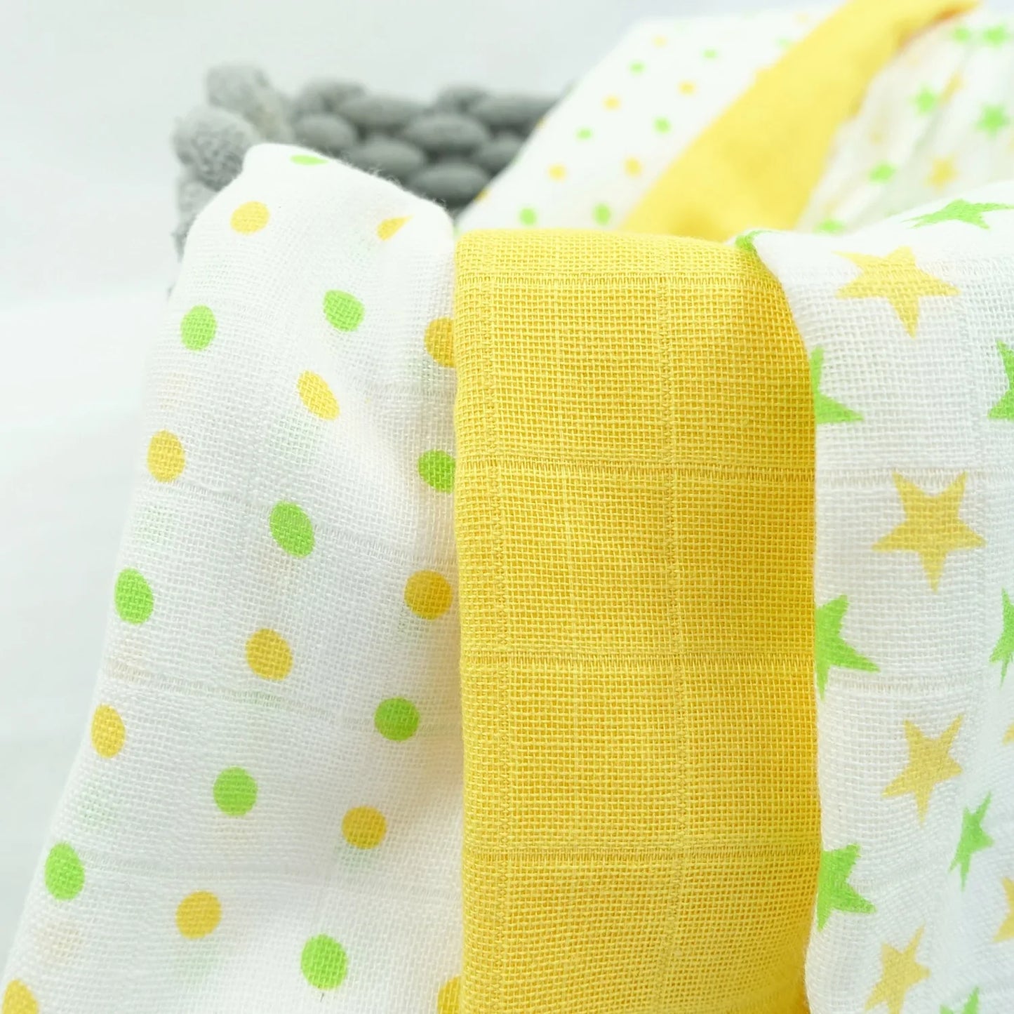 Baby-Musselin-Tuch - Gelb Sterne