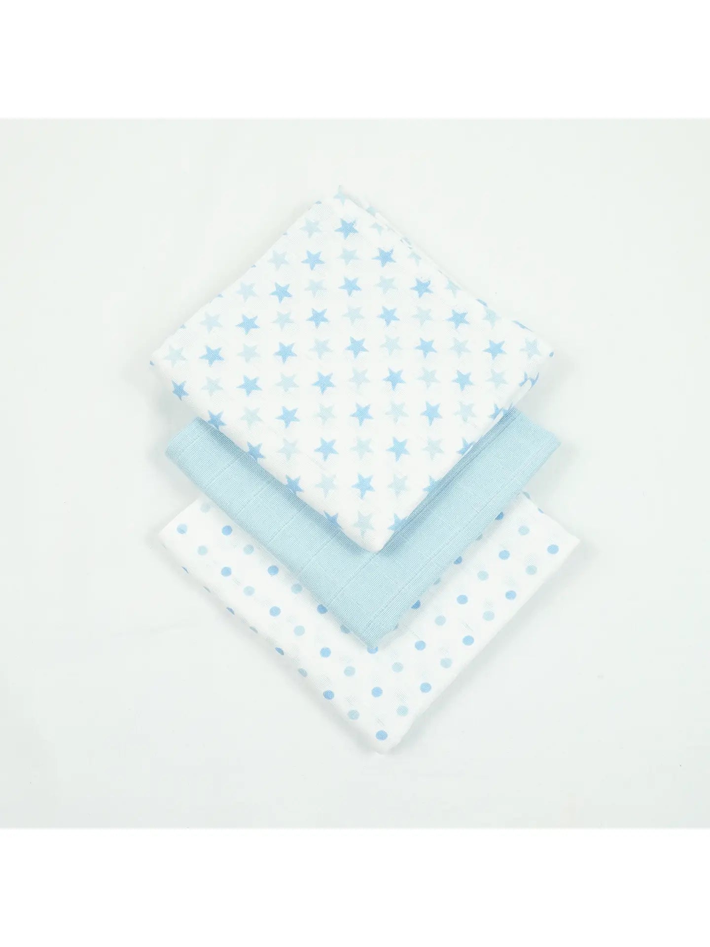 Baby-Musselin-Tuch - Hellblau Sterne