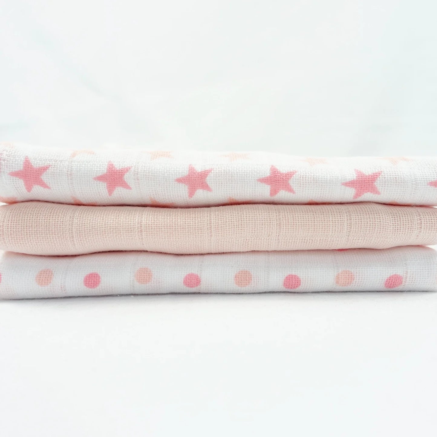 Baby-Musselin-Tuch - Rosa Gepunktet