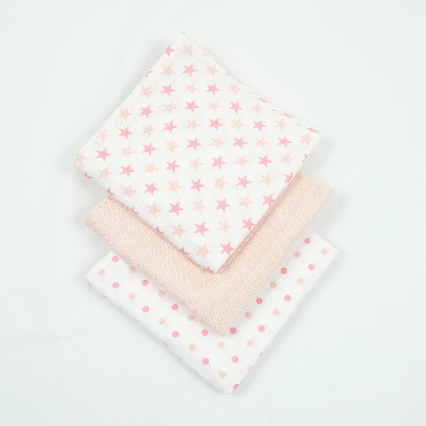 Baby-Musselin-Tuch - Rosa Sterne