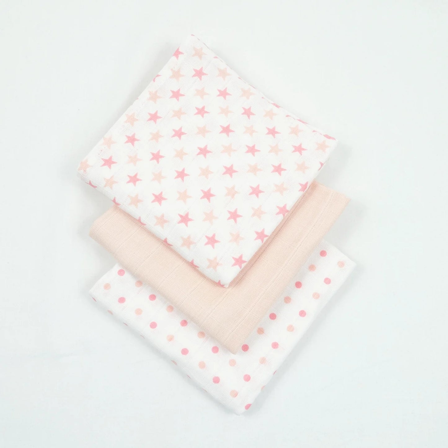 Baby-Musselin-Tuch - Rosa Gepunktet