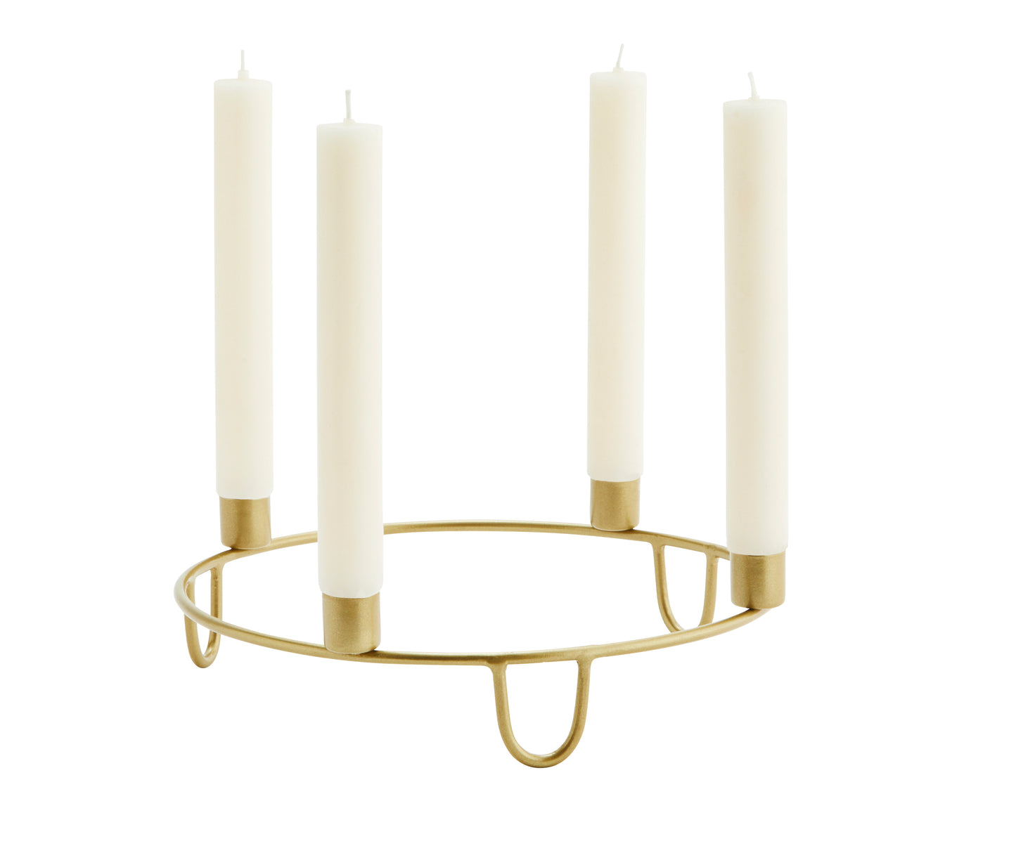 4er Kerzenhalter - Ring Gold
