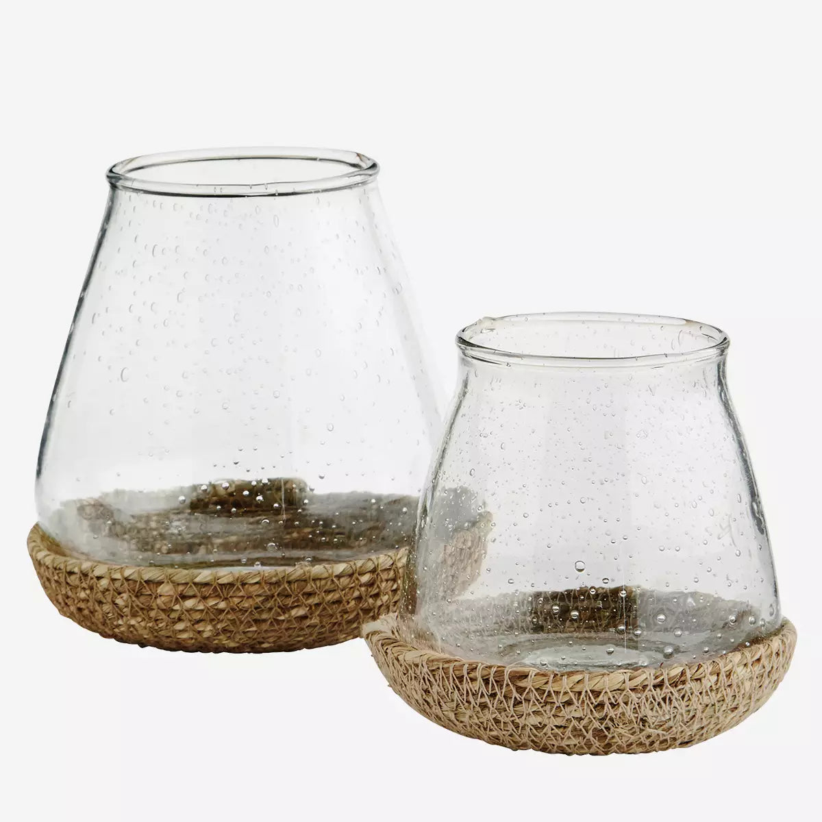 Kerzenglas mit Jute Tablett - Groß