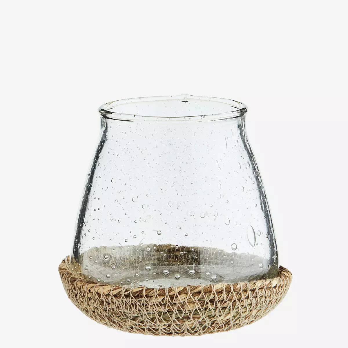 Kerzenglas mit Jute Tablett - Klein