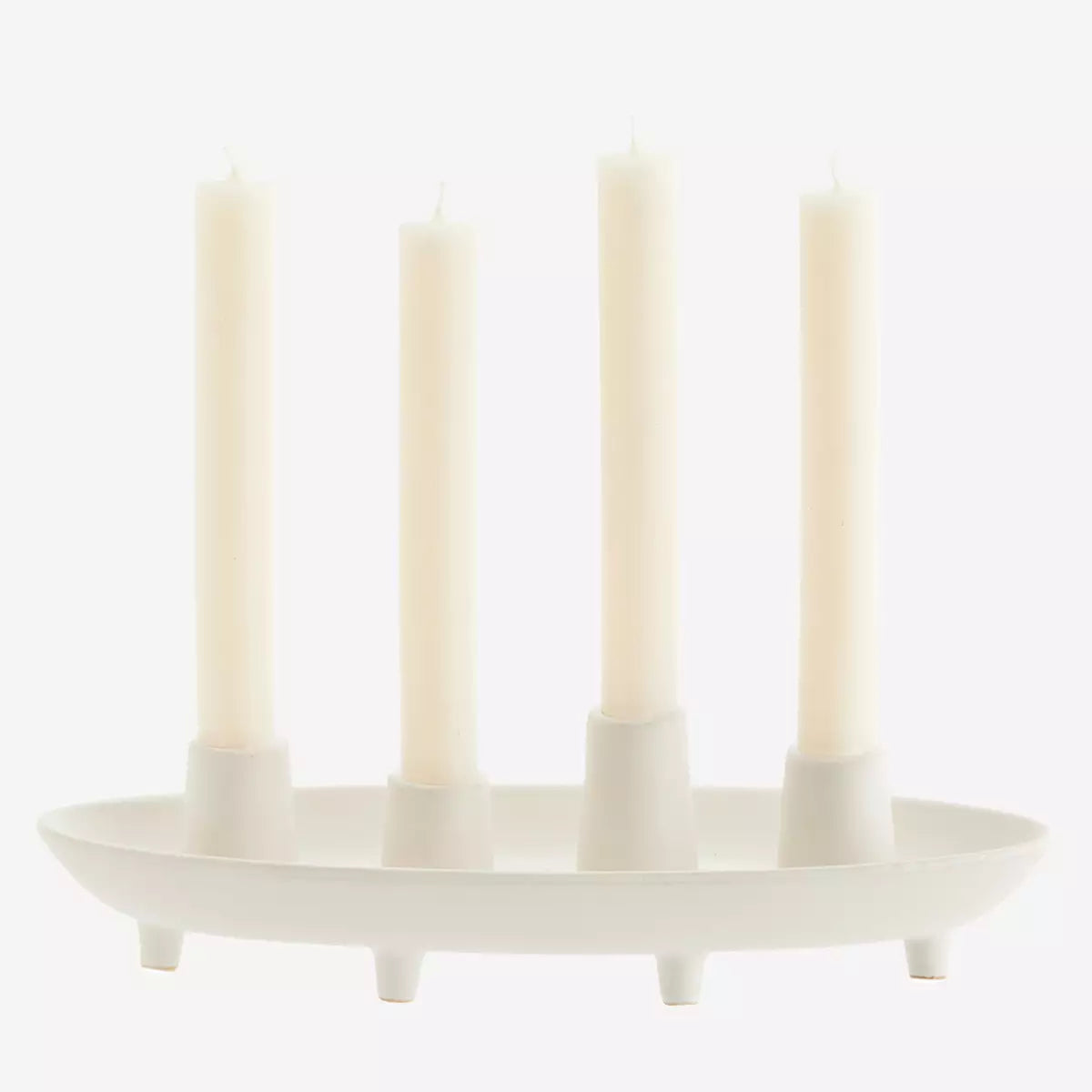 4er Kerzenhalter - weiß