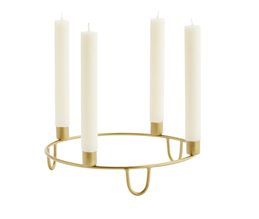 4er Kerzenhalter - Ring Gold