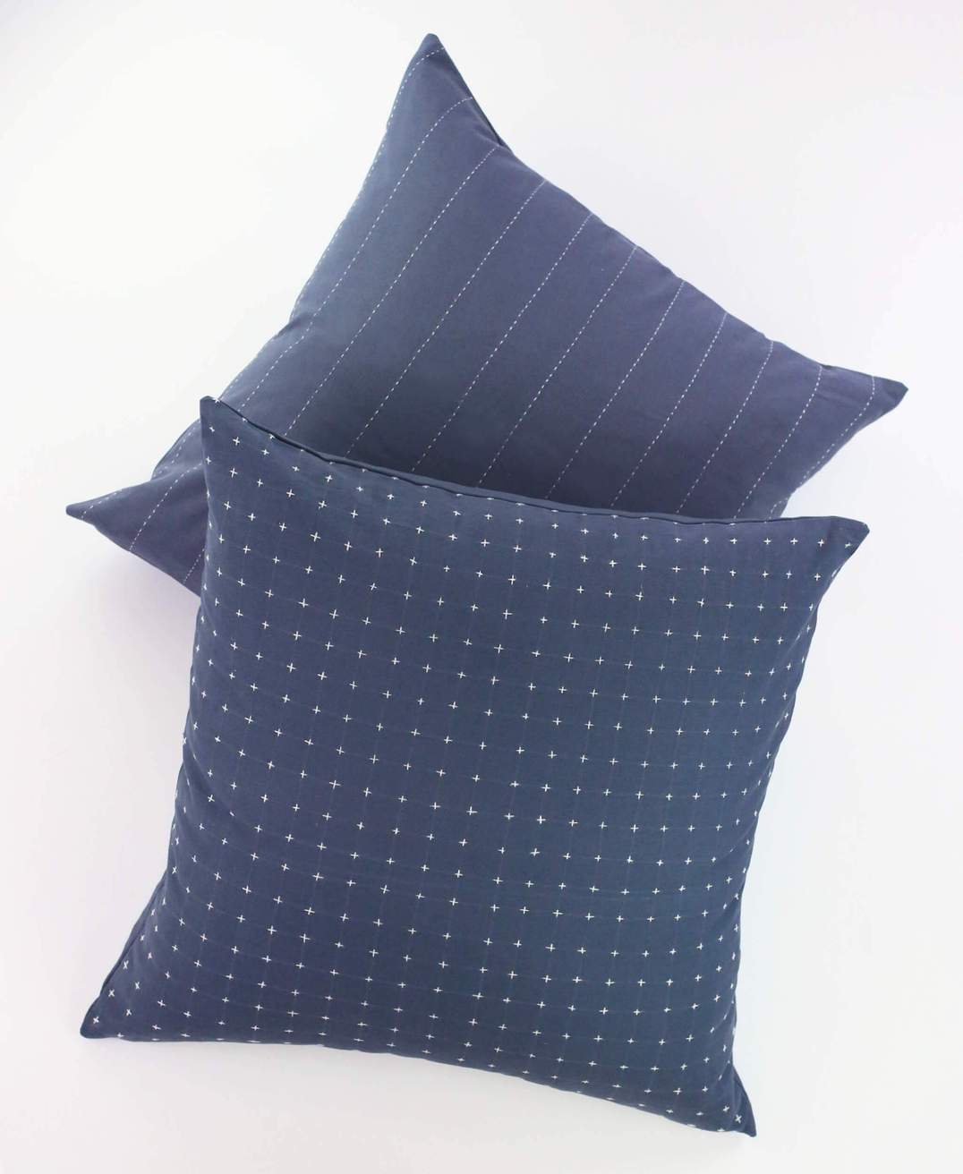 Kissenbezug - Cross Stitch Blau