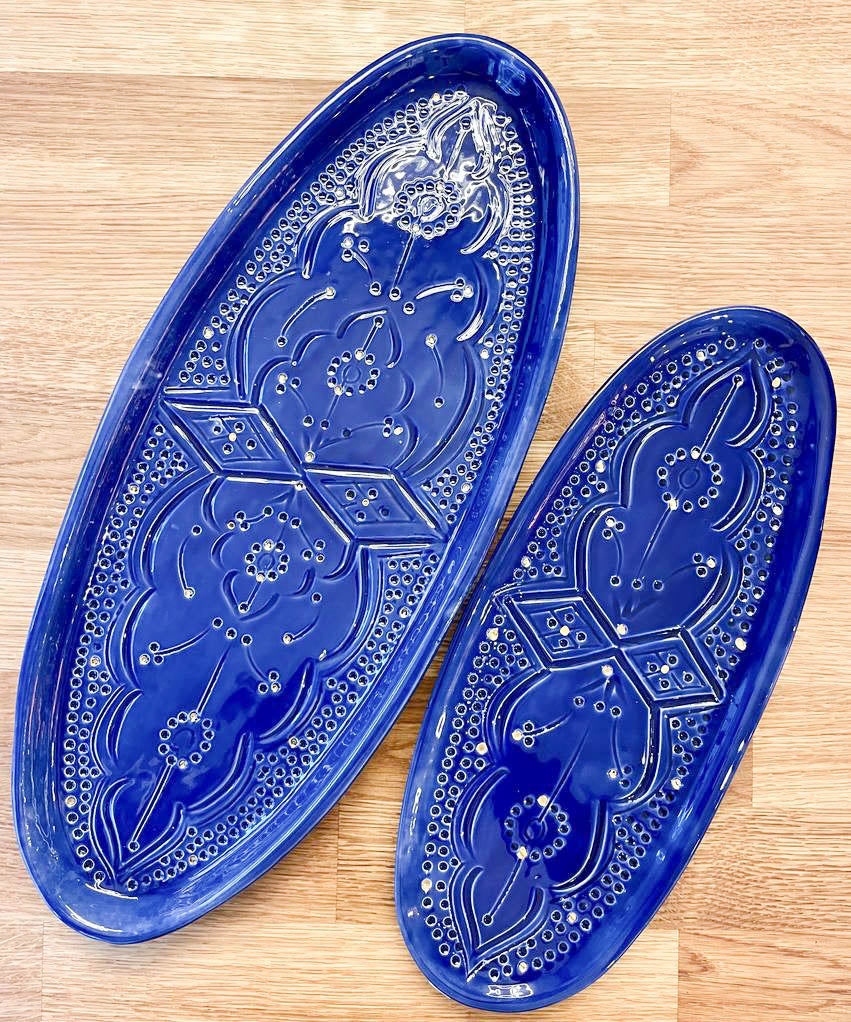 Servierplatte – Blau groß