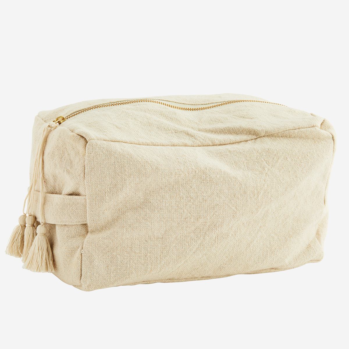 Kulturbeutel - Baumwolle Beige