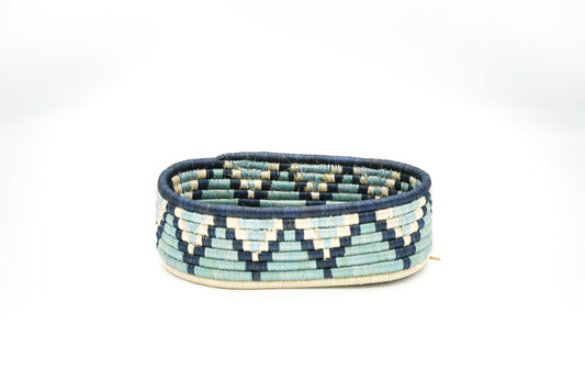 Korb - Silver Blue Oval